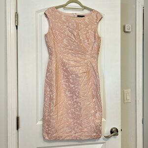 Ralph Lauren Blush Floral Jaquard Dress size 10 NWT